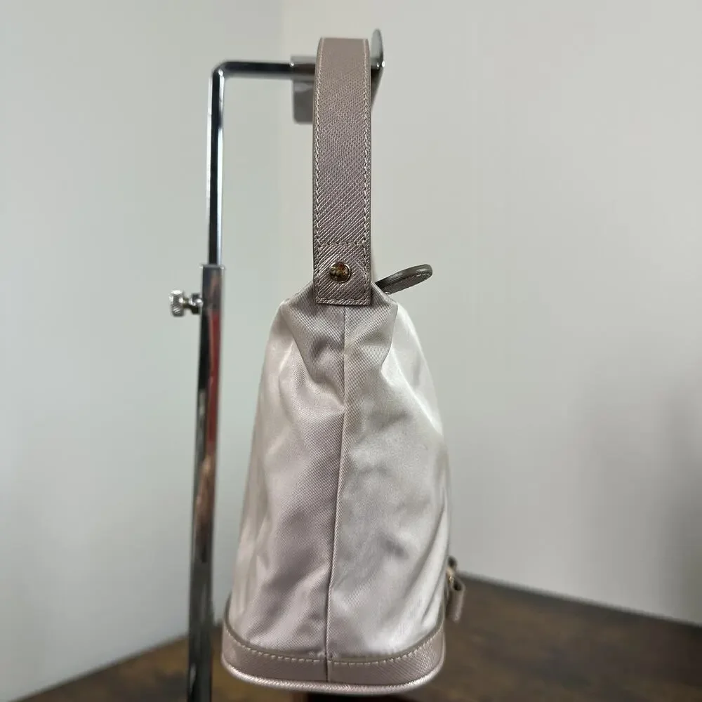 Salvatore Ferragamo Carrie Vara Shoulder Bag Womens Small Beige Leather Italy
